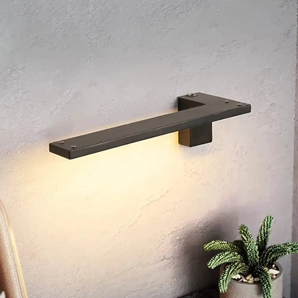 Modern White Rectangular LED Wall Lamp In Bedroom