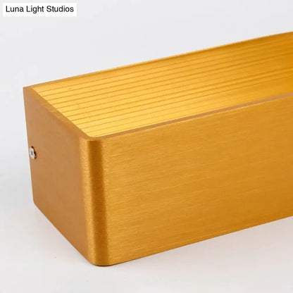 Gold Rectangular Wall Lamp brushed metal finish by Decorbites Home & Garden on Tampa Home & Garden Store