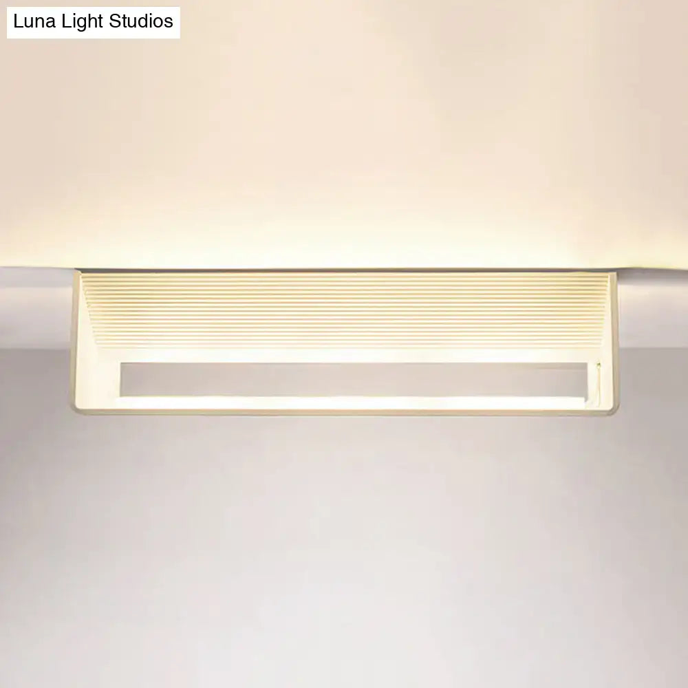 Decorbites gold rectangular wall lamp, wall-mounted with ribbed top and warm glow on Tampa Home & Garden Store