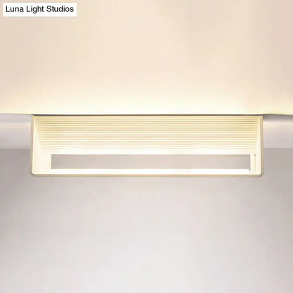 Decorbites gold rectangular wall lamp, wall-mounted with ribbed top and warm glow on Tampa Home & Garden Store
