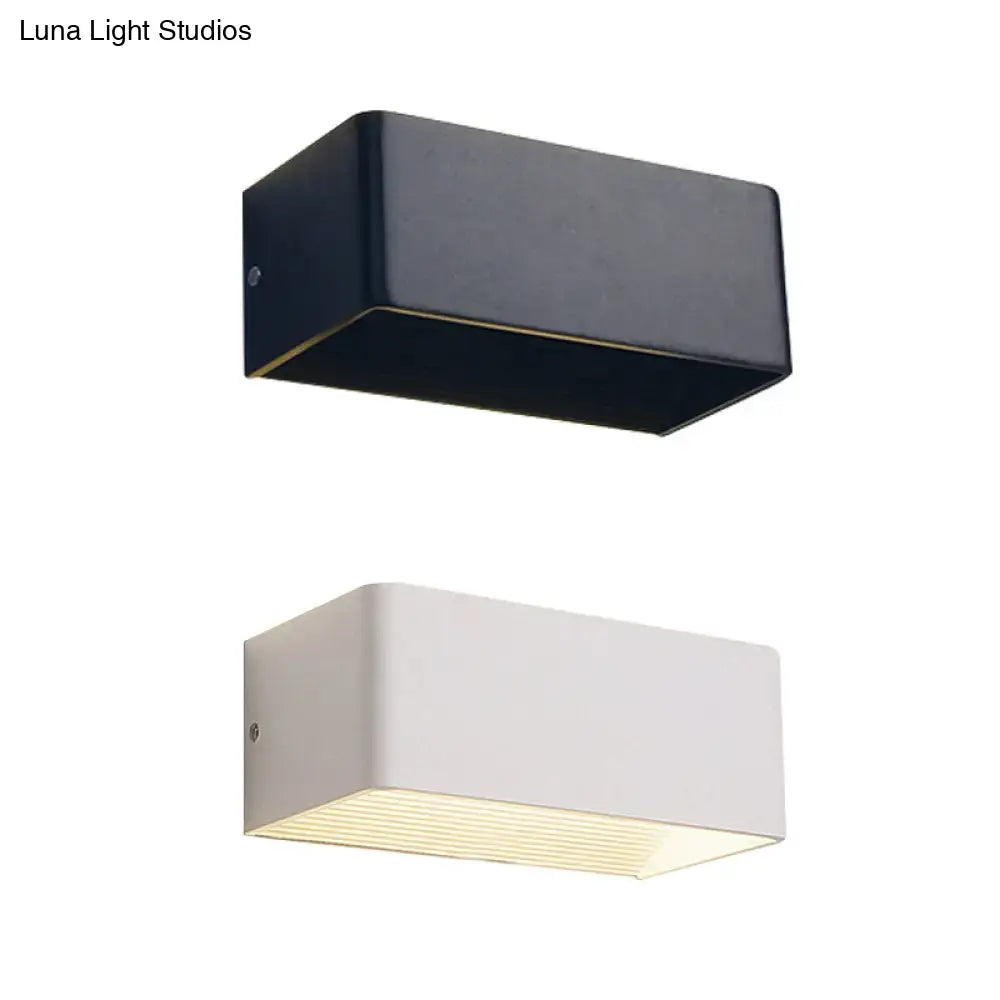 Gold Rectangular Wall Lamp by Decorbites, black with gold trim plus white version, 2 lamps on Tampa Home & Garden Store