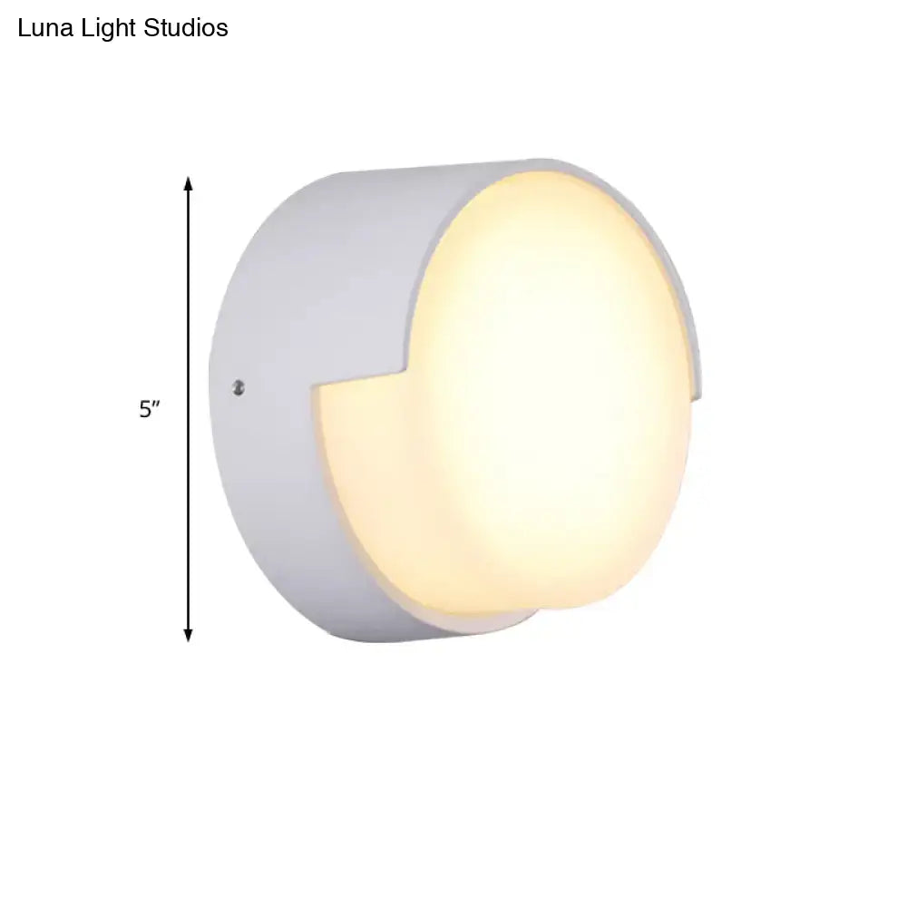 White rectangular metal acrylic wall light by Decorbites, modern wall sconce with warm glow on Tampa Home & Garden Store