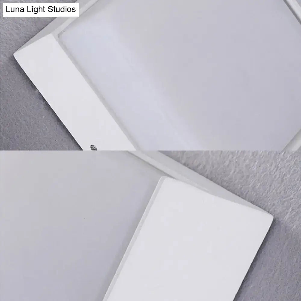 White rectangular metal acrylic wall light panels by Decorbites, modern multi-panel fixture on Tampa Home & Garden Store
