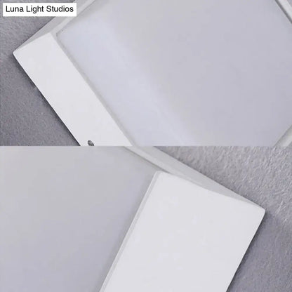 White rectangular metal acrylic wall light panels by Decorbites, modern multi-panel fixture on Tampa Home & Garden Store