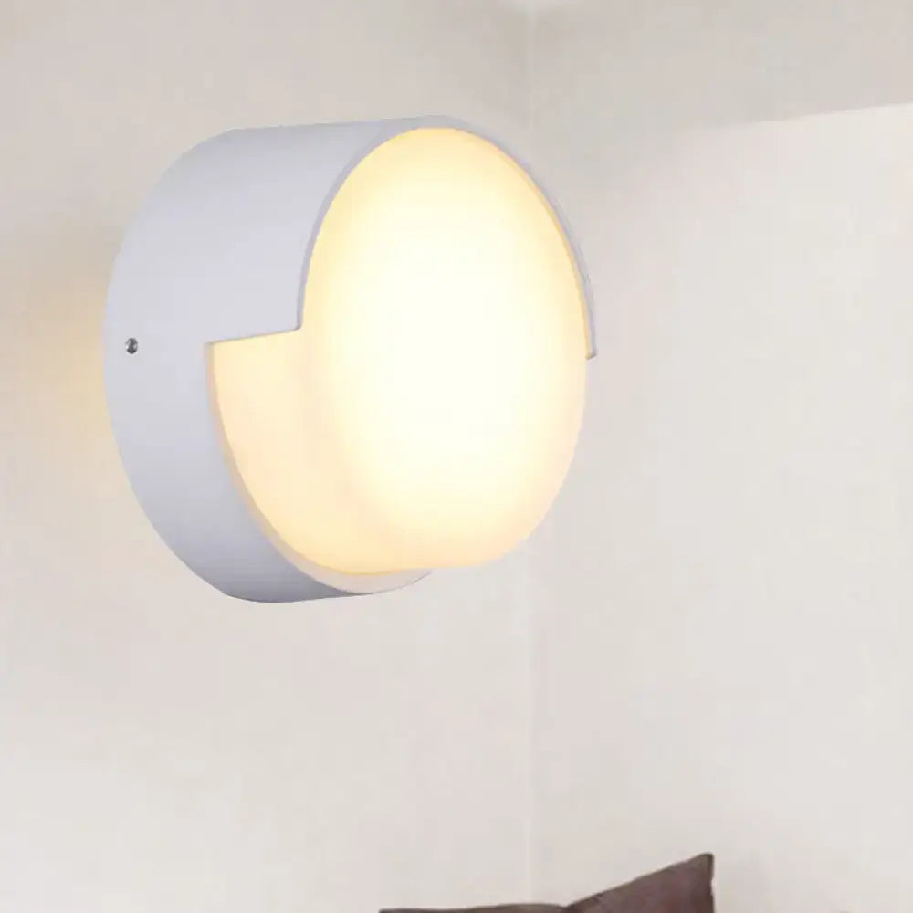 Decorbites white rectangular metal acrylic wall light with frosted diffuser on Tampa Home & Garden Store