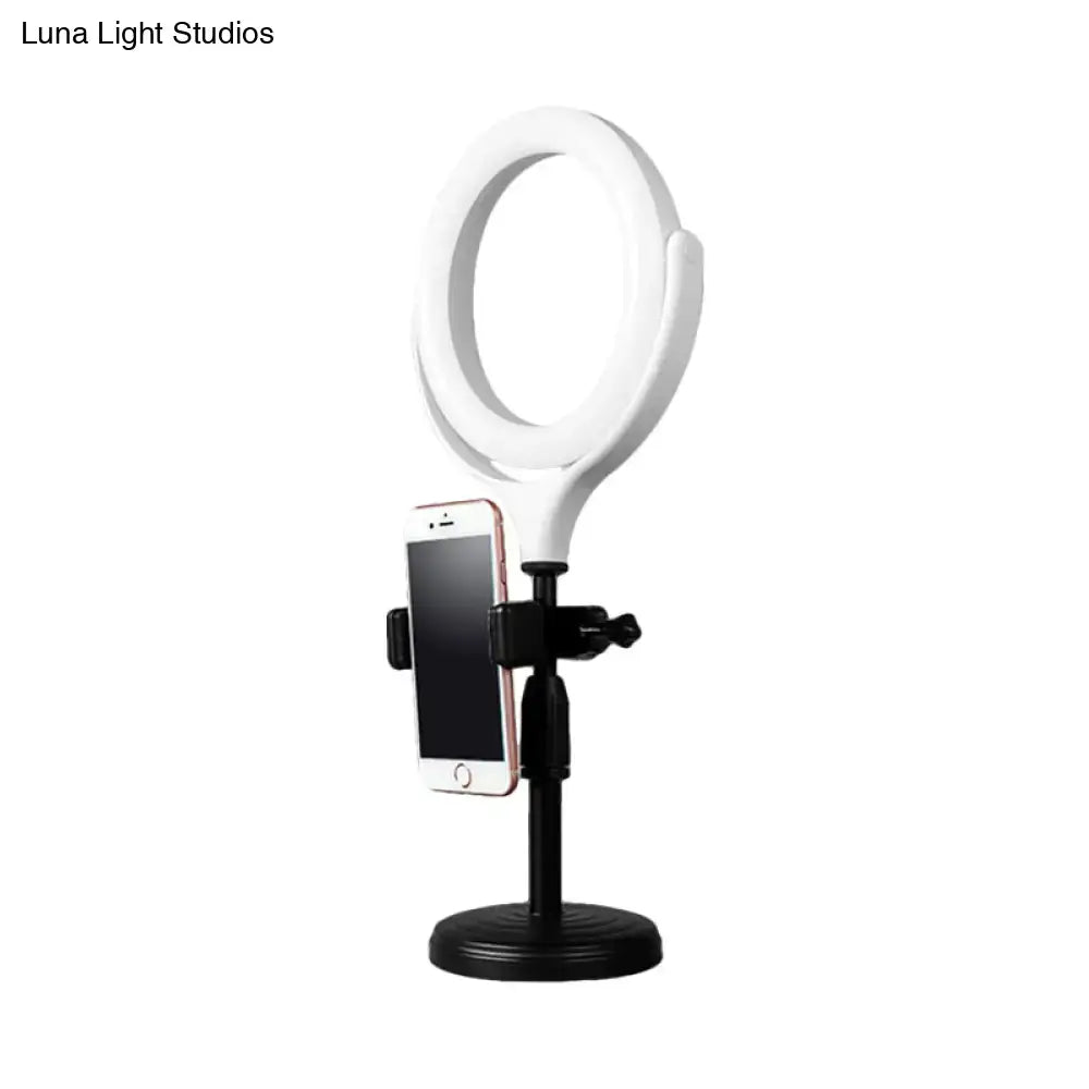 White round ring light with smartphone holder on a black adjustable stand Decorbites on Tampa Home & Garden Store