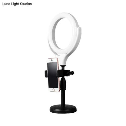 White round ring light with smartphone holder on a black adjustable stand Decorbites on Tampa Home & Garden Store