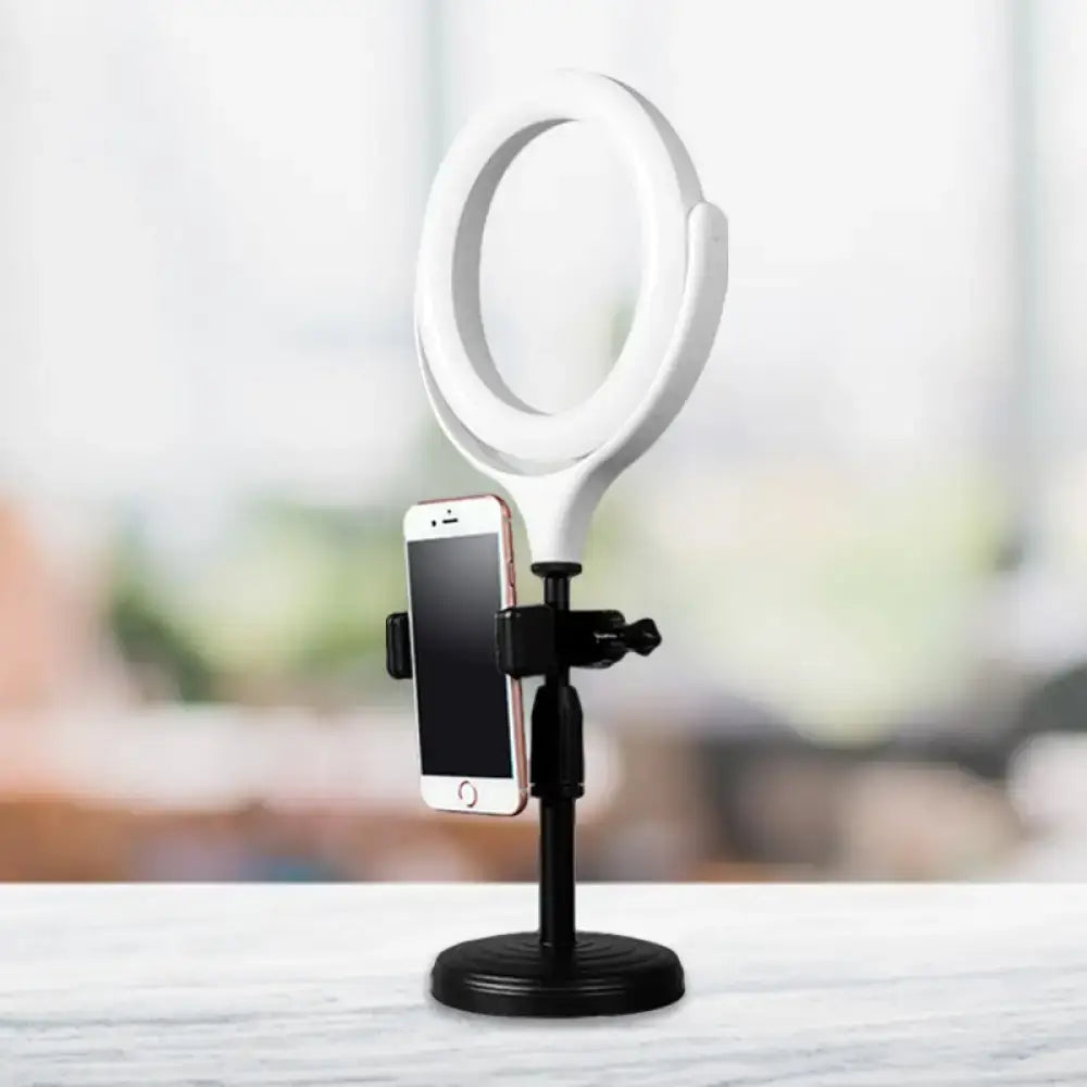 White round mirror light by Decorbites with phone holder on tripod stand on Tampa Home & Garden Store
