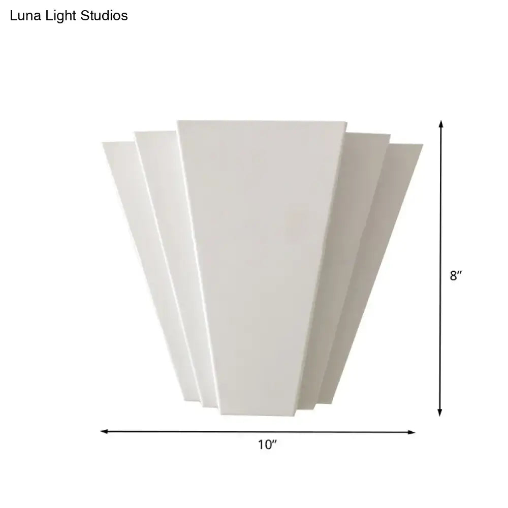 Decorbites White Sector Wall Sconce, geometric white multi-panel design on Tampa Home & Garden Store