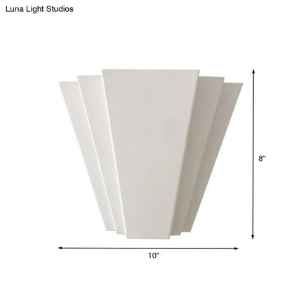 Decorbites White Sector Wall Sconce, geometric white multi-panel design on Tampa Home & Garden Store