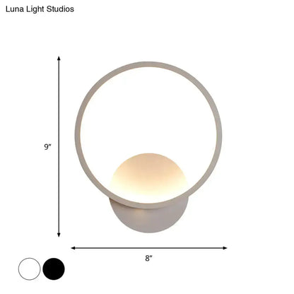 Modern White Square Bedside Wall Lamp for Bedroom