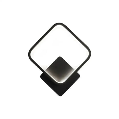 Modern White Square Bedside Wall Lamp for Bedroom