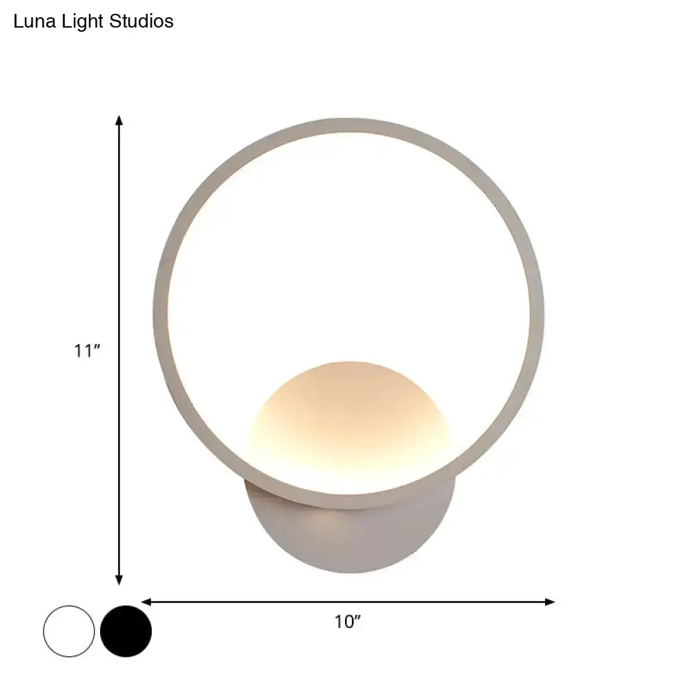 Modern White Square Bedside Wall Lamp for Bedroom