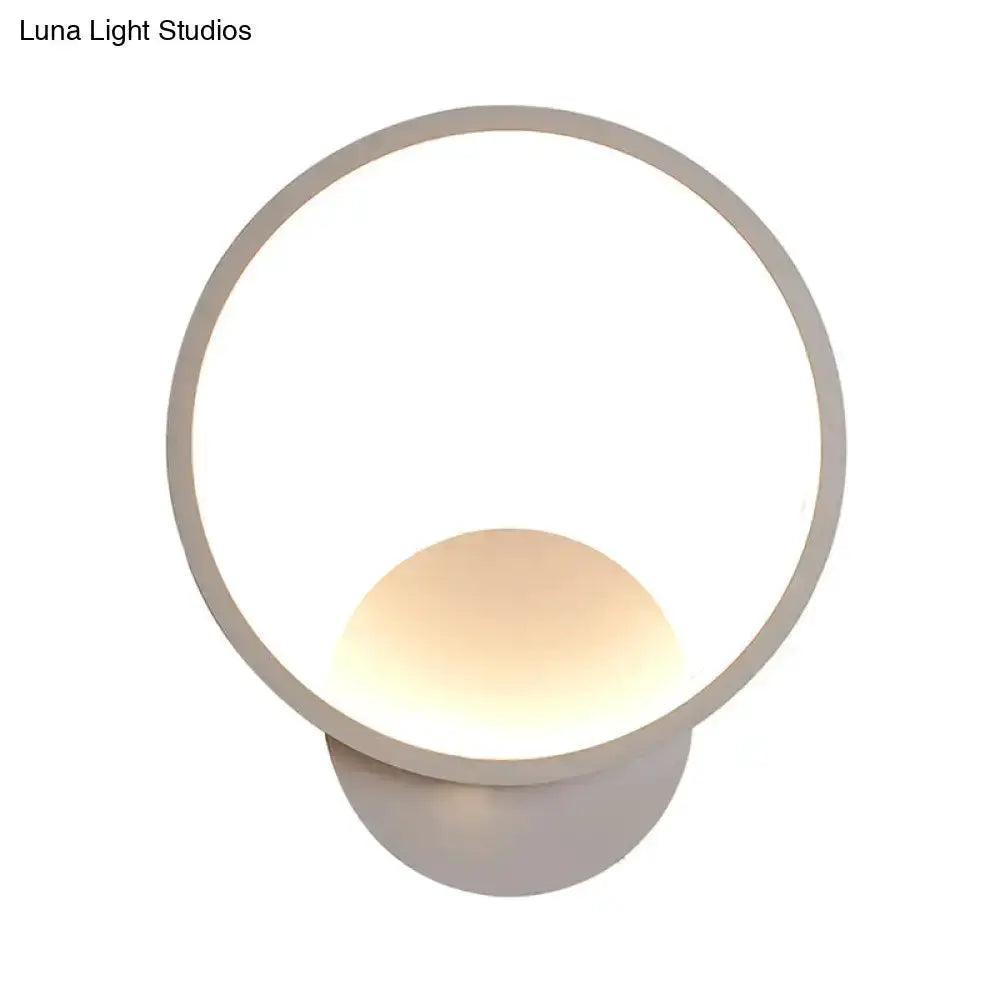 Modern White Square Bedside Wall Lamp for Bedroom