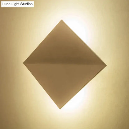 White Square Acrylic Ambient Wall Sconce with warm backlit glow, Decorbites, Luna Light Studios on Tampa Home & Garden Store