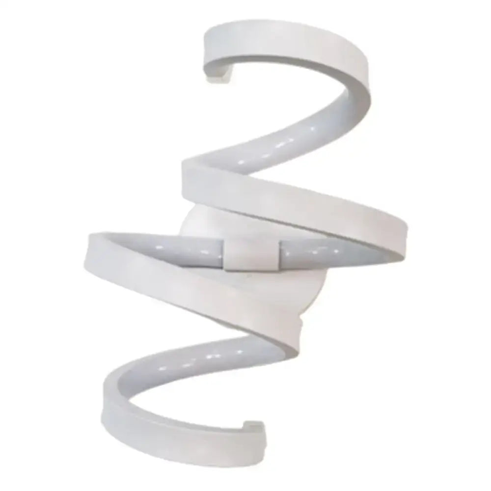 White Treble Clef Wall Sconce by Decorbites, spiral white metal decorative lighting on Tampa Home & Garden Store