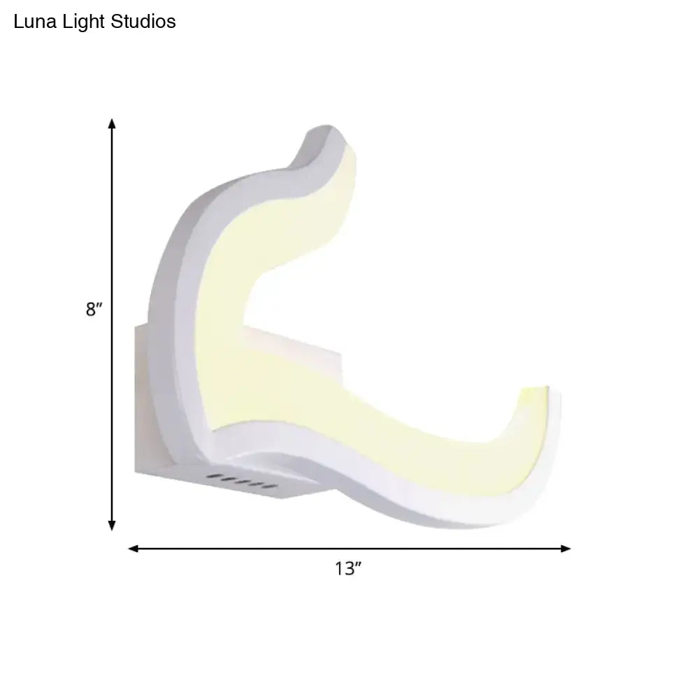 White U-Shaped Wall Sconce by Decorbites with curved arms and soft ambient glow on Tampa Home & Garden Store