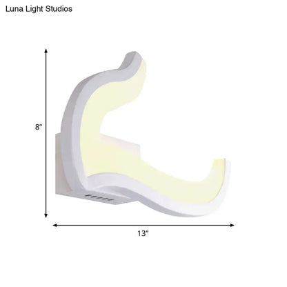 White U-Shaped Wall Sconce by Decorbites with curved arms and soft ambient glow on Tampa Home & Garden Store