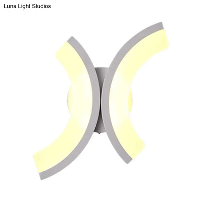 White U-shaped wall sconce by Decorbites with gray edges, modern home lighting on Tampa Home & Garden Store