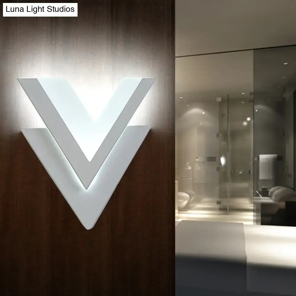 White V-Shaped Wall Light by Decorbites, modern LED wall sconce on Tampa Home & Garden Store