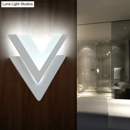 White V-Shaped Wall Light by Decorbites, modern LED wall sconce on Tampa Home & Garden Store