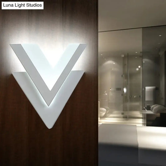 White V-Shaped Wall Light by Decorbites, modern LED wall sconce on Tampa Home & Garden Store
