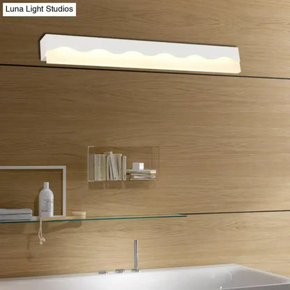 Modern White Wave LED Vanity Light Fixture
