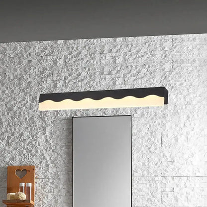 Modern White Wave LED Vanity Light Fixture