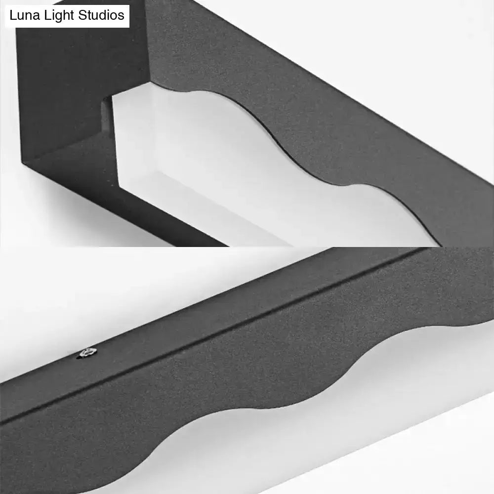 Modern White Wave LED Vanity Light Fixture