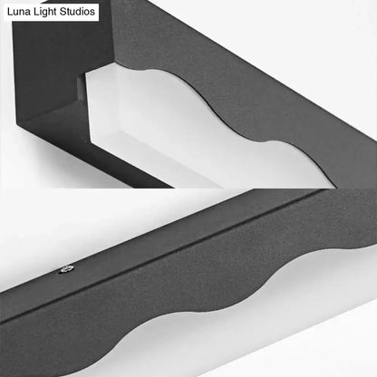 Modern White Wave LED Vanity Light Fixture