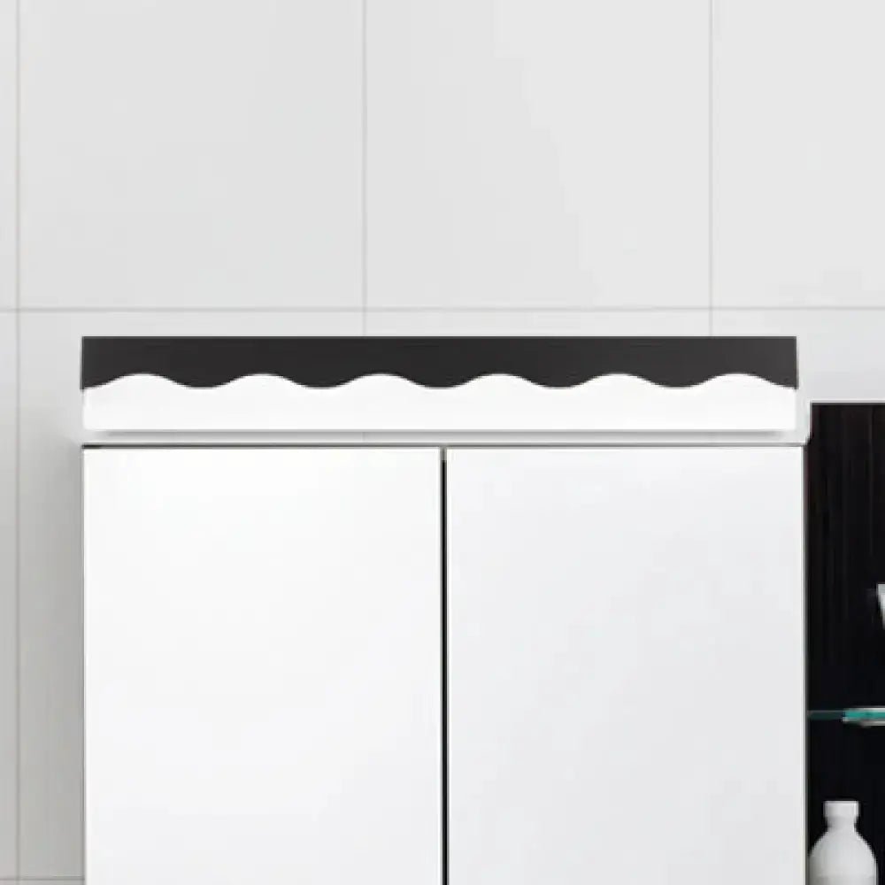 Modern White Wave LED Vanity Light Fixture