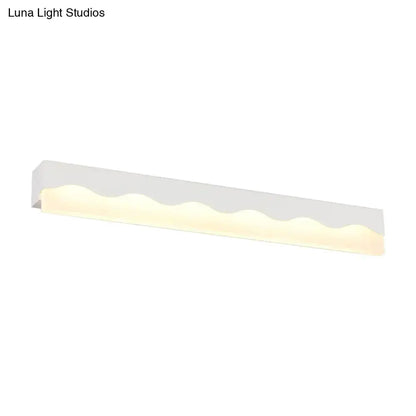 Modern White Wave LED Vanity Light Fixture