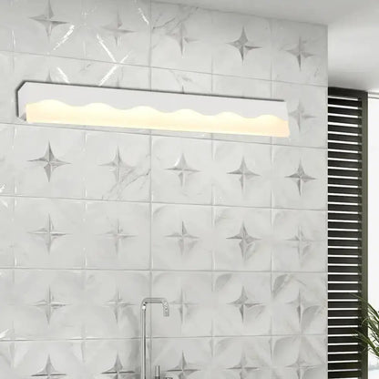 Modern White Wave LED Vanity Light Fixture
