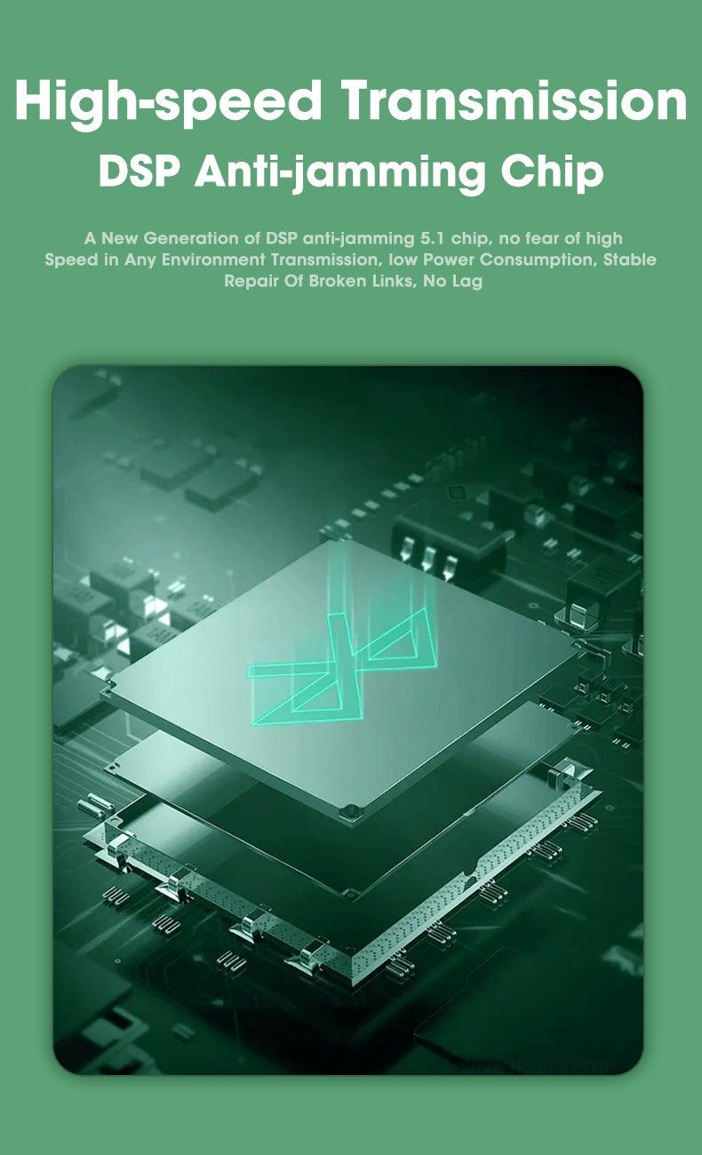 Chipset illustration with stacked silicon layers and a glowing turquoise logo on a circuit board on Tampa Home & Garden Store