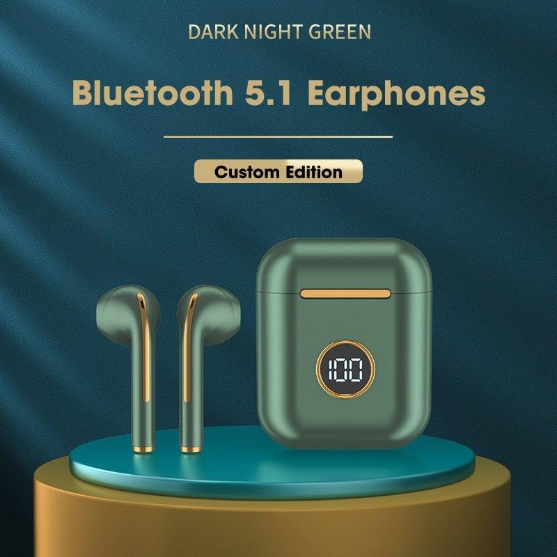 Stevvex in-ear headphones Dark Night Green pair with charging case Bluetooth 5.1 on Tampa Home & Garden Store
