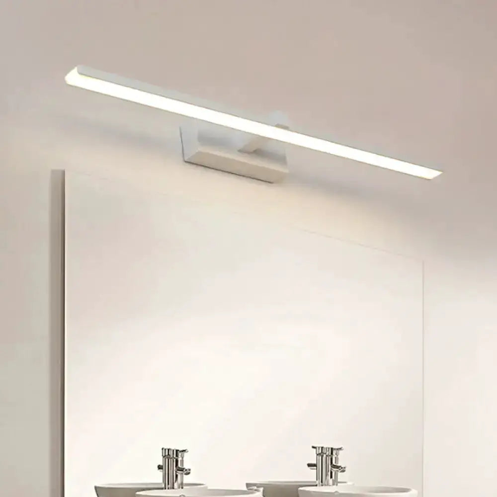 Modern White and Wood Led Wall Lamp For Vanity