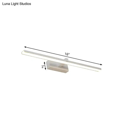 Modern White and Wood Led Wall Lamp For Vanity