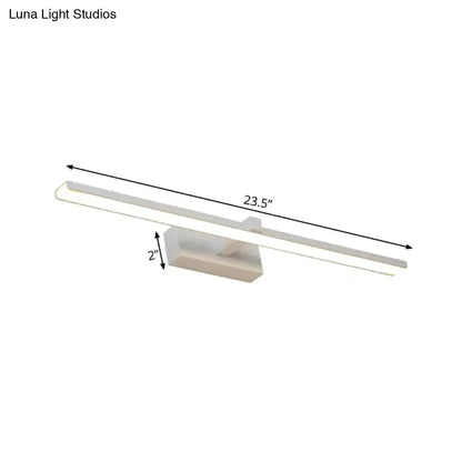 Modern White and Wood Led Wall Lamp For Vanity