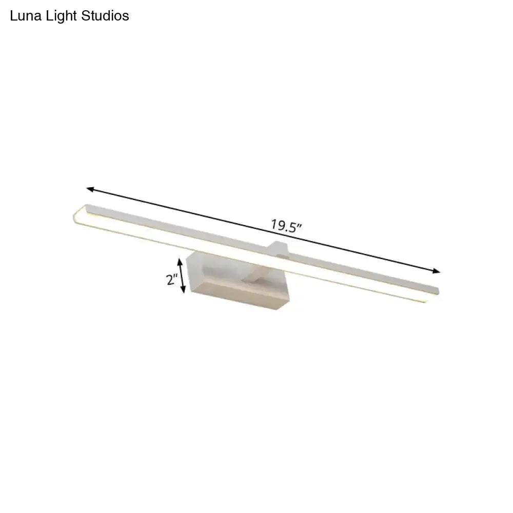Modern White and Wood Led Wall Lamp For Vanity