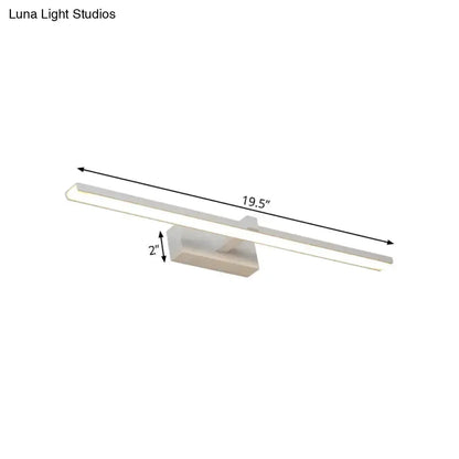 Modern White and Wood Led Wall Lamp For Vanity