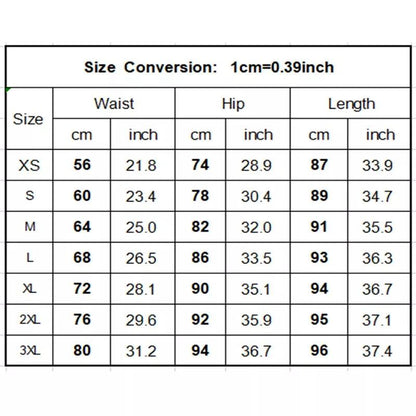 Stevvex leggings size chart with waist, hip and length tables from XS to 3XL on Tampa Home & Garden Store