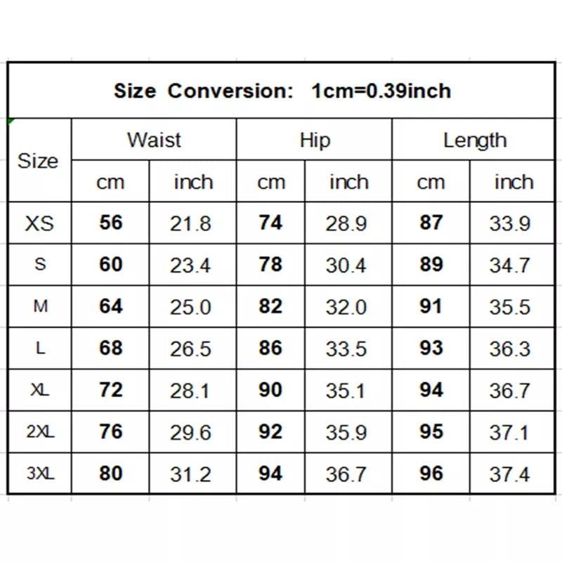 Stevvex leggings size chart with waist, hip and length measurements from XS to 3XL on Tampa Home & Garden Store
