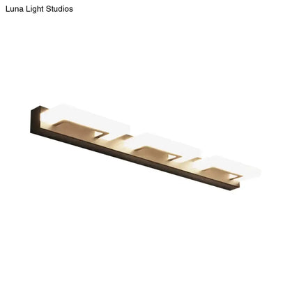Modern wood acrylic rectangle vanity sconce by Decorbites for bathroom wall lighting on Tampa Home & Garden Store