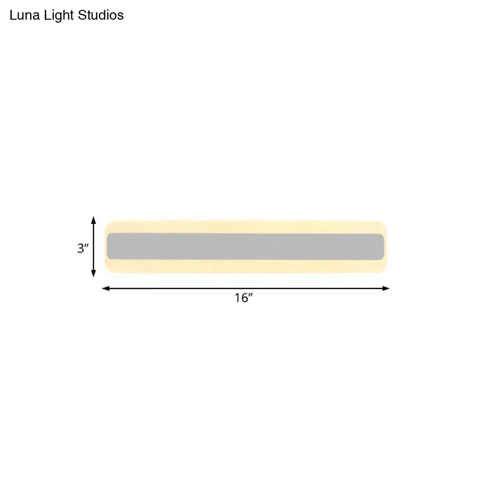 Decorbites yellow-gray LED vanity light strip, 16in long with gray center bar and warm glow on Tampa Home & Garden Store