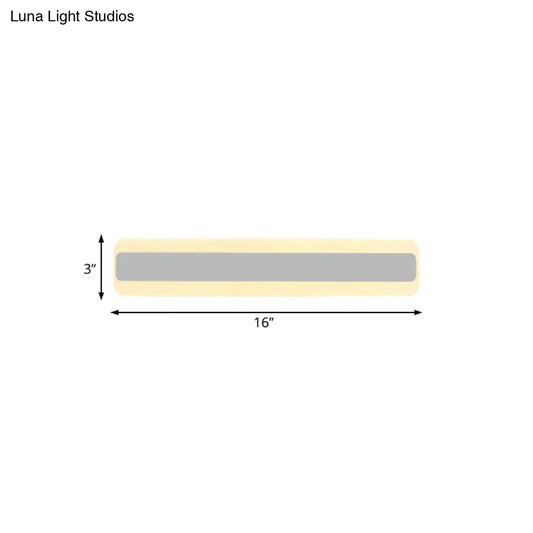 Decorbites yellow-gray LED vanity light strip, 16in long with gray center bar and warm glow on Tampa Home & Garden Store