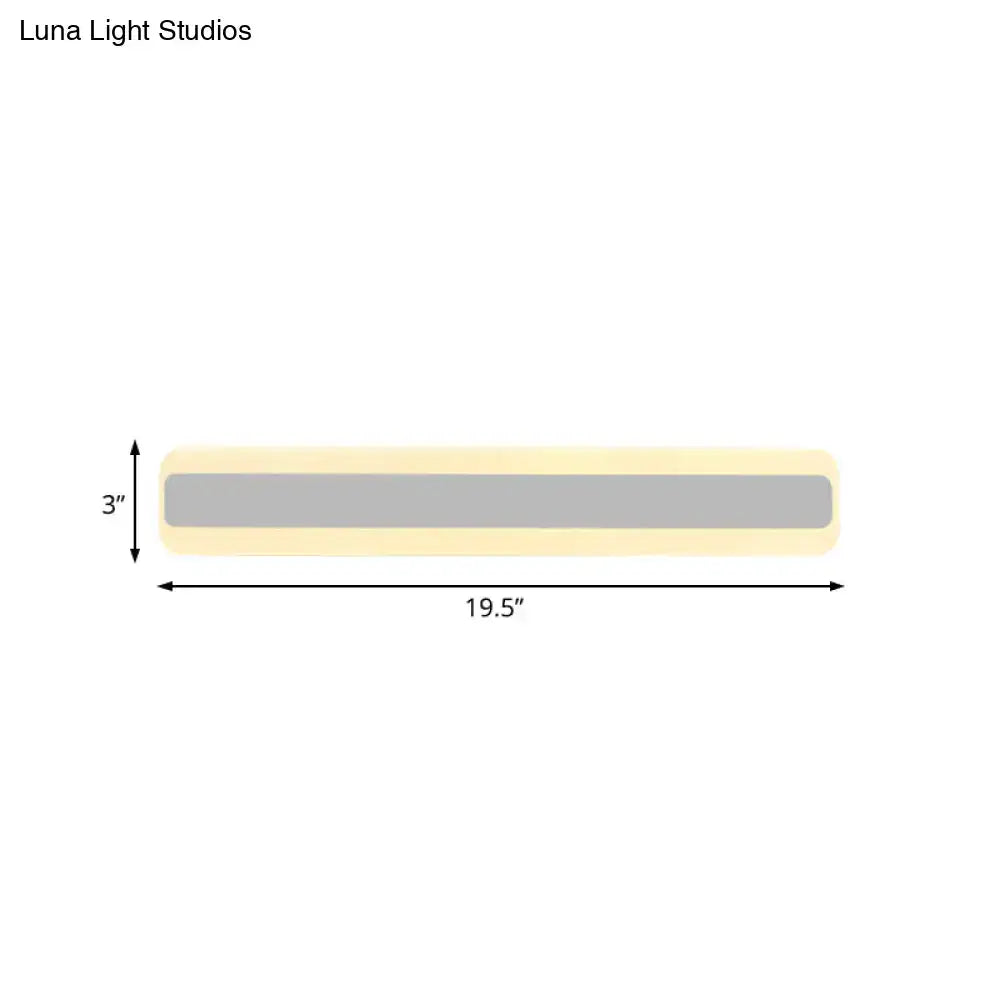 Decorbites yellow gray LED bathroom vanity light strip, 19.5in long, 3in high, warm glow on Tampa Home & Garden Store