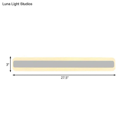 Decorbites bathroom vanity LED light strip, yellow and gray housing, 27.5 in long on Tampa Home & Garden Store