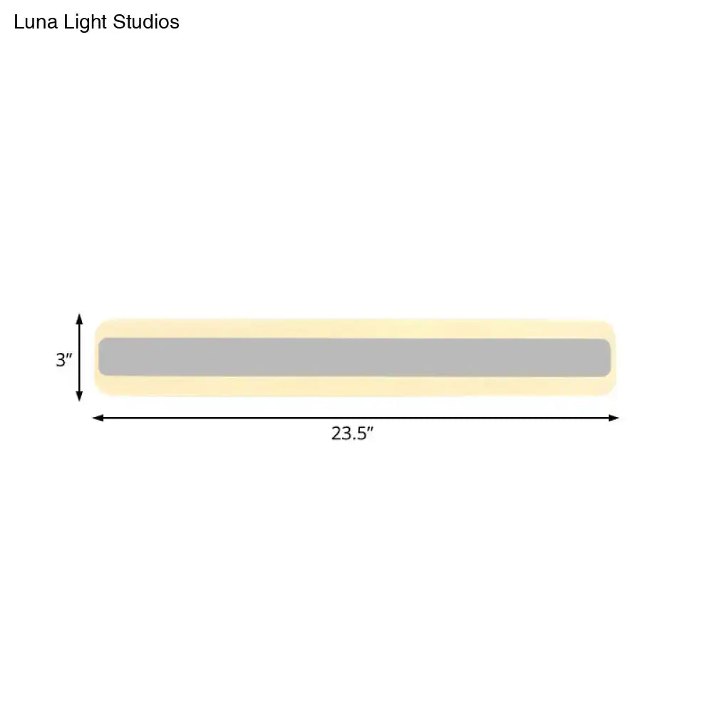 Modern yellow and gray LED vanity light strip, white light, 23.5in long, Decorbites on Tampa Home & Garden Store