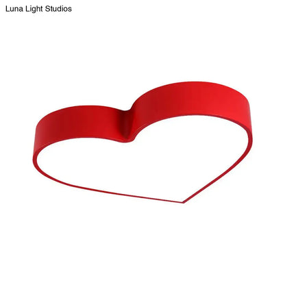 Red heart-shaped flush mount light by Decorbites for home & garden on Tampa Home & Garden Store