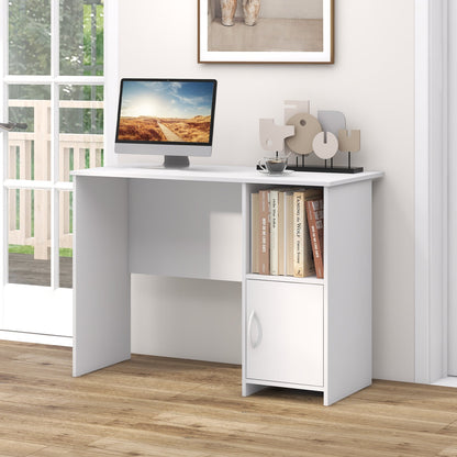Escritorio moderno para computadora con gabinete - Blanco